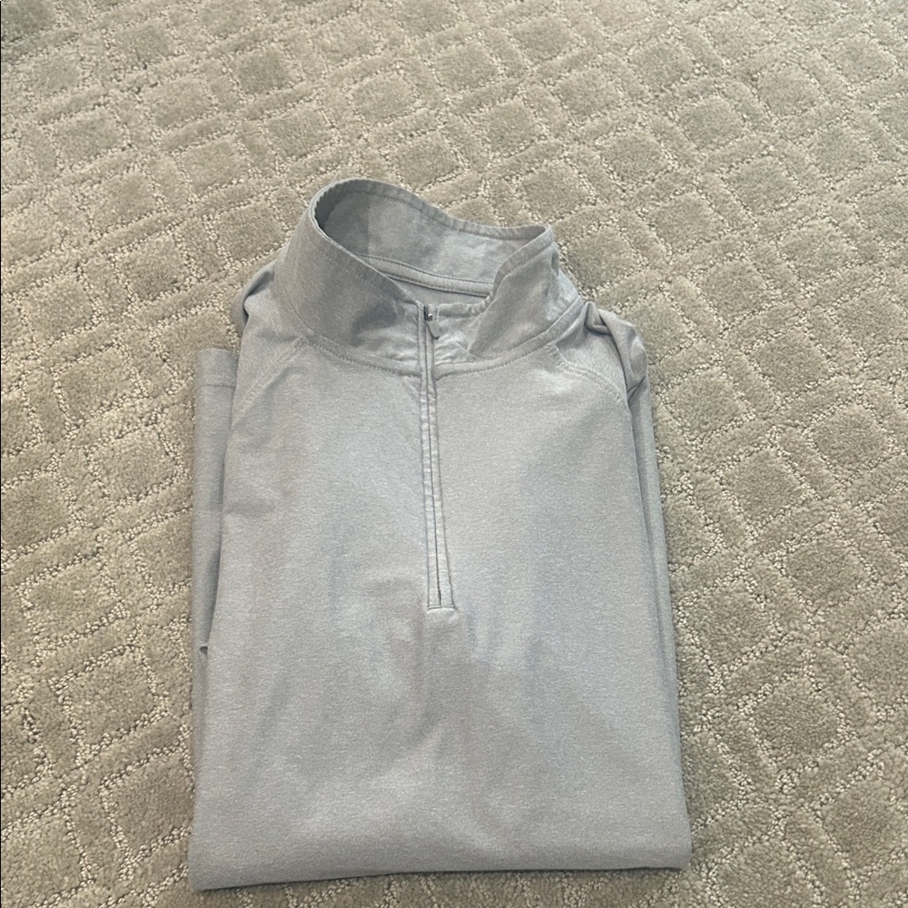 Rhone Men's Gray Quarter-Zip Sweater size small